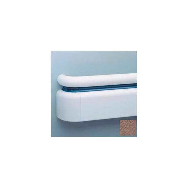 Pawling All Vinyl Three-Piece Handrail System, 6.25" Face, Aluminum Retainer, 12' Long, Cafe Au Lait BR-400V-694 - main